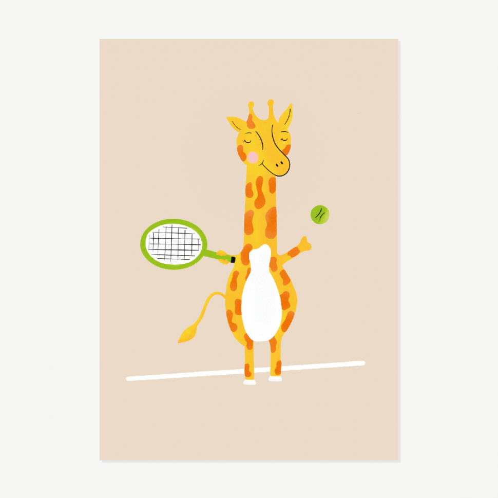  Giraffe Tennis Player